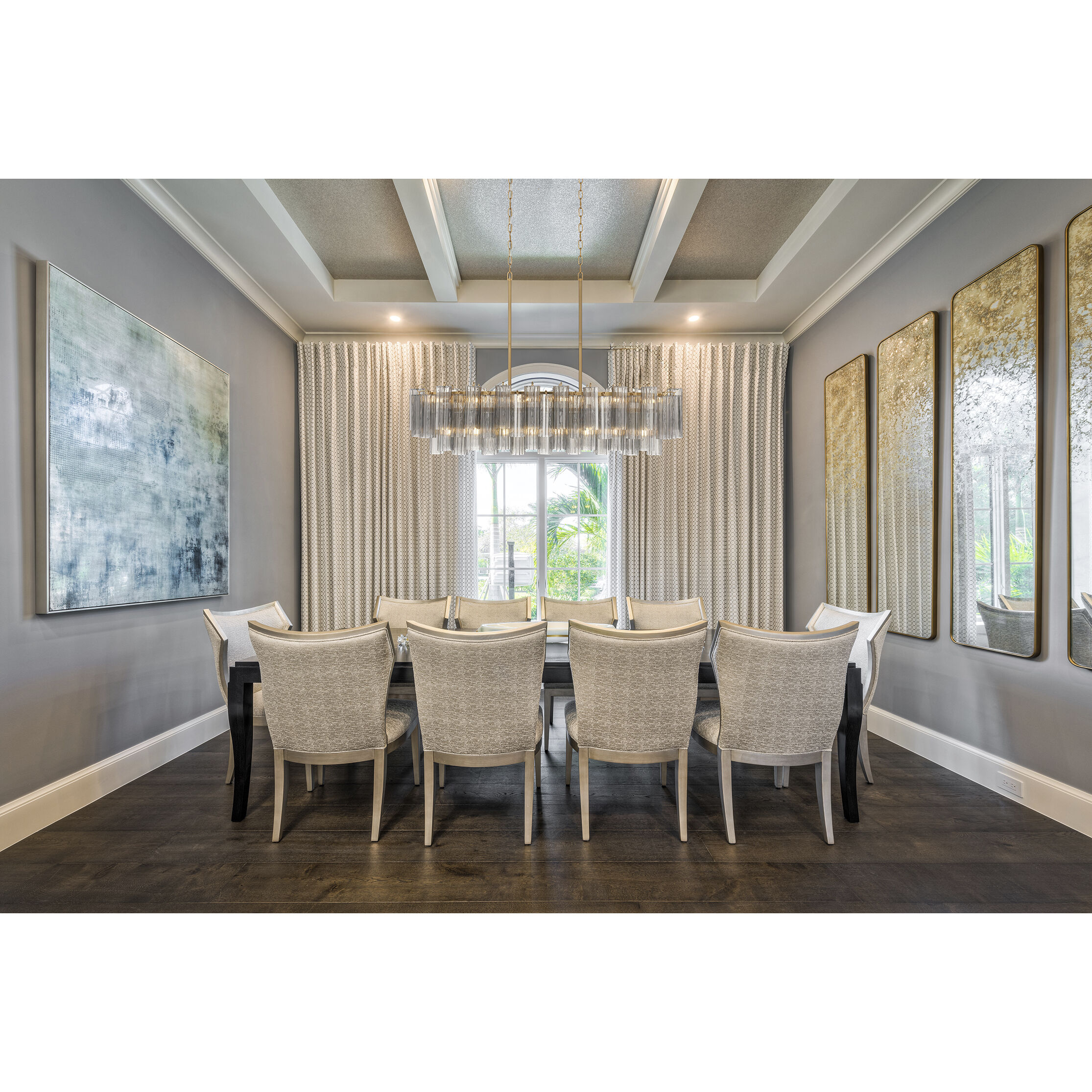 Addis 14 Light 51.75 inch Aged Brass Linear Chandelier Ceiling Light in Tronchi Glass Smoke