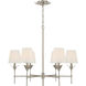 Broche 6 Light 32 inch Antique Silver Chandelier Ceiling Light