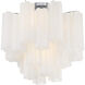 Addis 4 Light 17.75 inch Polished Chrome Semi Flush Ceiling Light in White