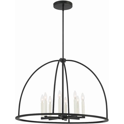 Abbott 8 Light 32 inch Black Chandelier Ceiling Light
