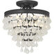 Calypso 3 Light 13 inch Matte Black Semi Flush Ceiling Light