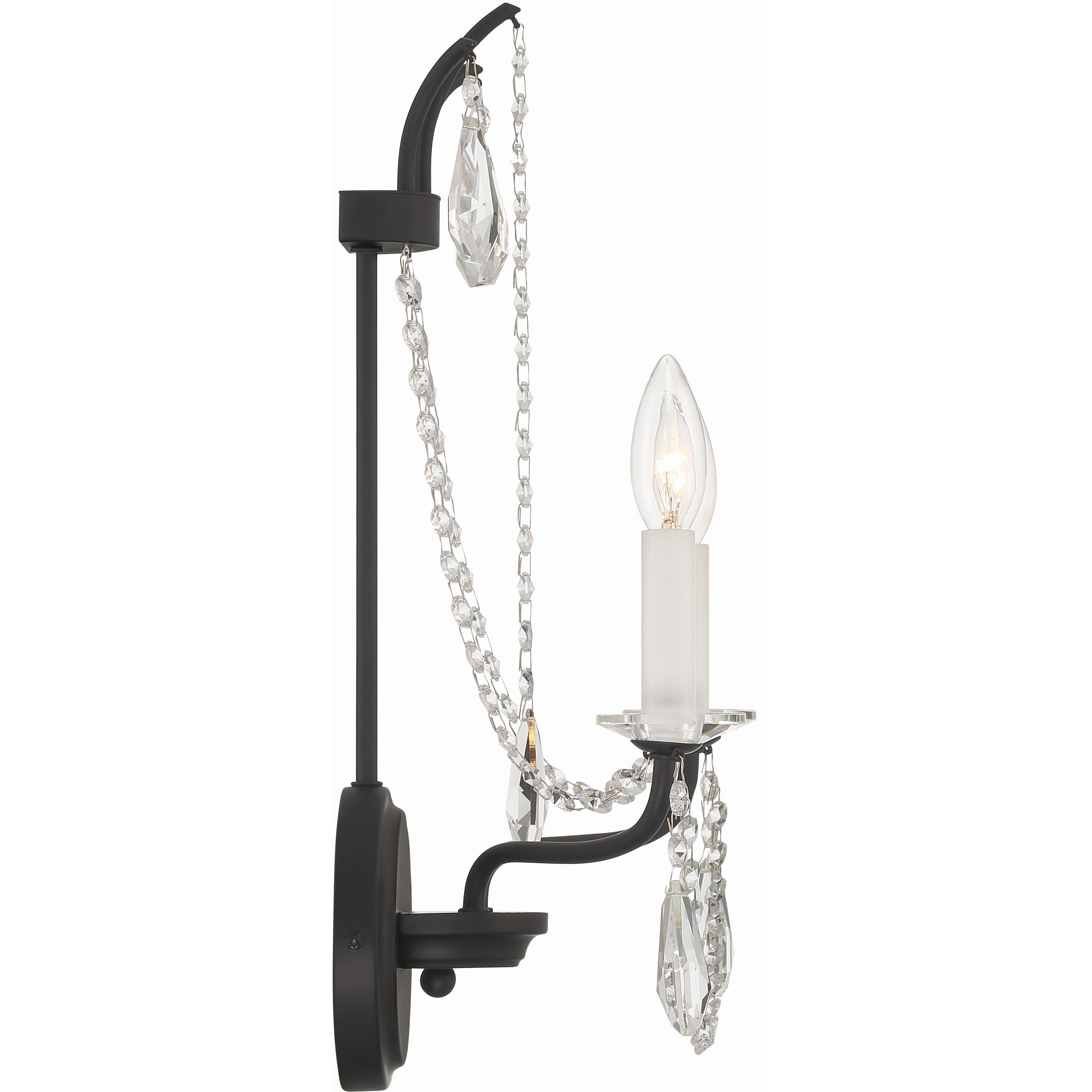 Karrington Sconce Wall Light in Matte Black
