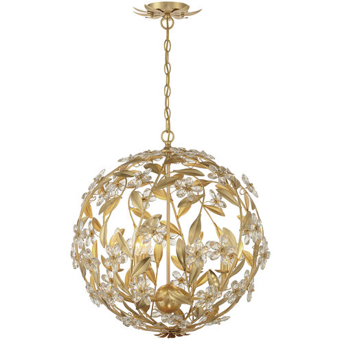 Marselle 6 Light 22 inch Antique Gold Chandelier Ceiling Light