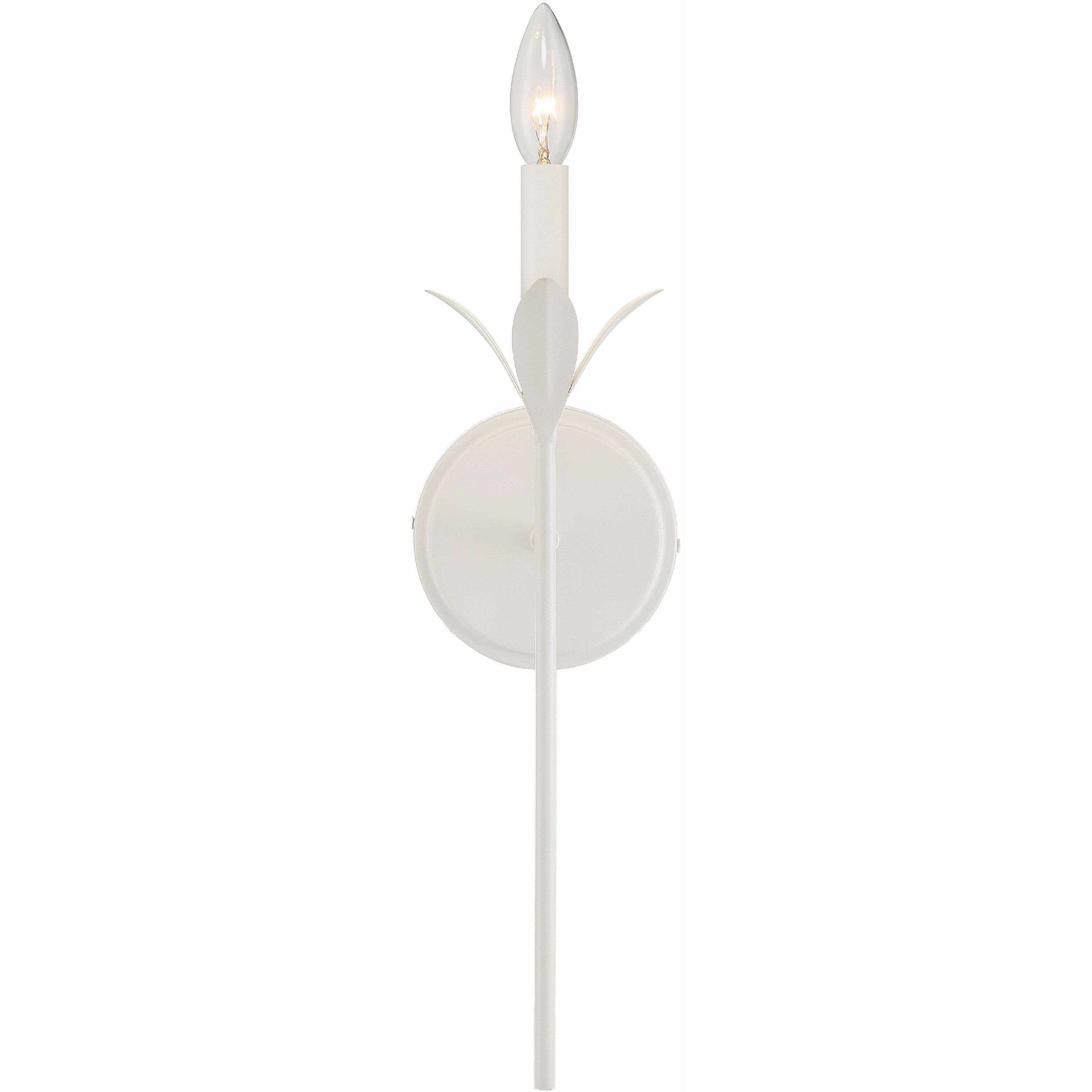 Broche Sconce Wall Light in Matte White