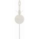 Broche Sconce Wall Light in Matte White