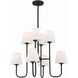 Keenan 8 Light 28 inch Black Forged Chandelier Ceiling Light