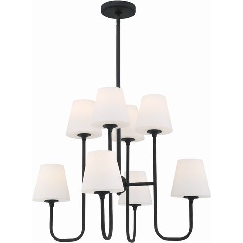 Keenan 8 Light 28 inch Black Forged Chandelier Ceiling Light