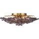 Esme 6 Light 22.5 inch Aged Brass Semi Flush Ceiling Light