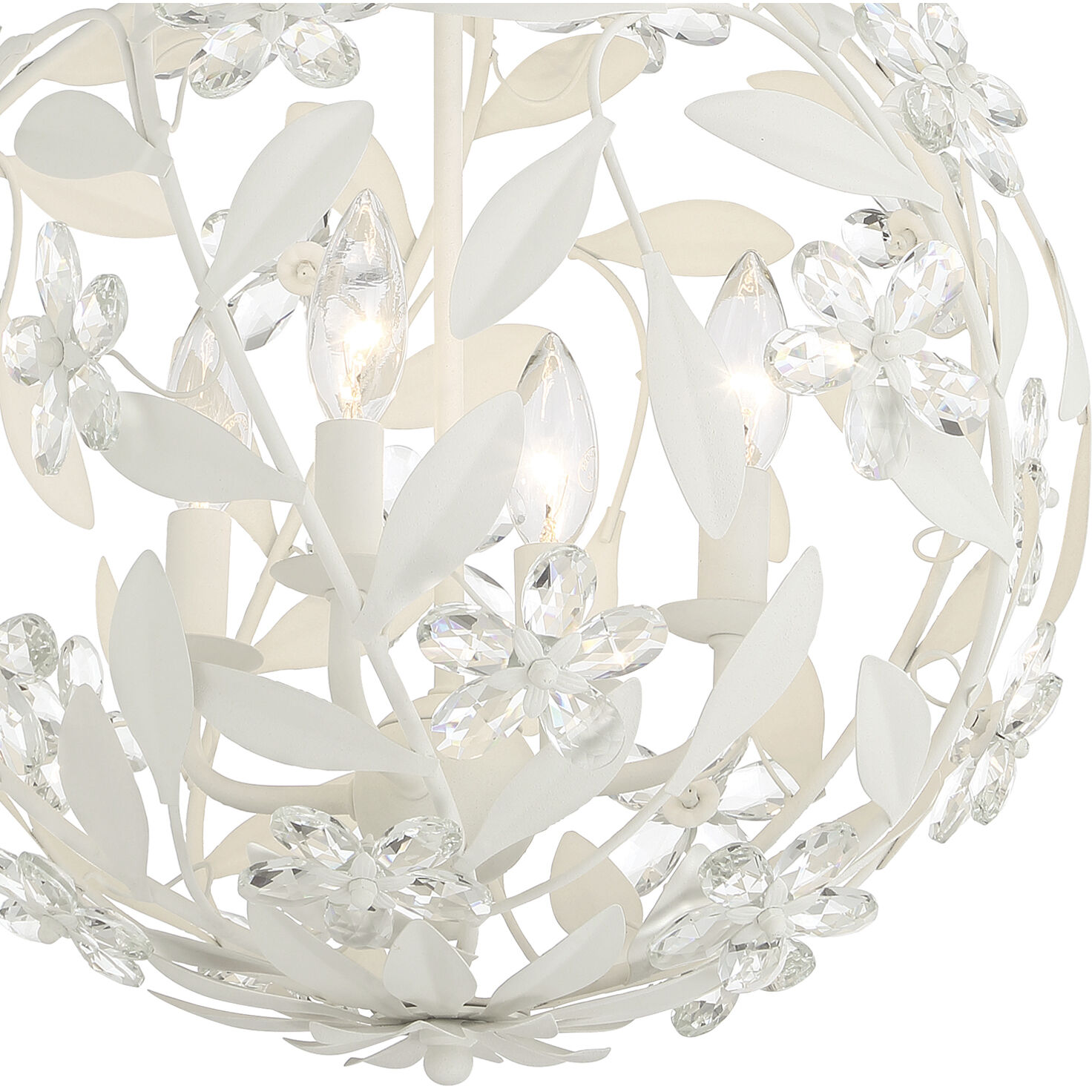 Marselle 4 Light 16.5 inch Matte White Mini Chandelier Ceiling Light