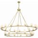 Aragon 30 Light 58.75 inch Soft Brass Chandelier Ceiling Light in White
