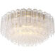 Addis 16 Light 32 inch Aged Brass Flush Mount Ceiling Light in Tronchi Glass Clear