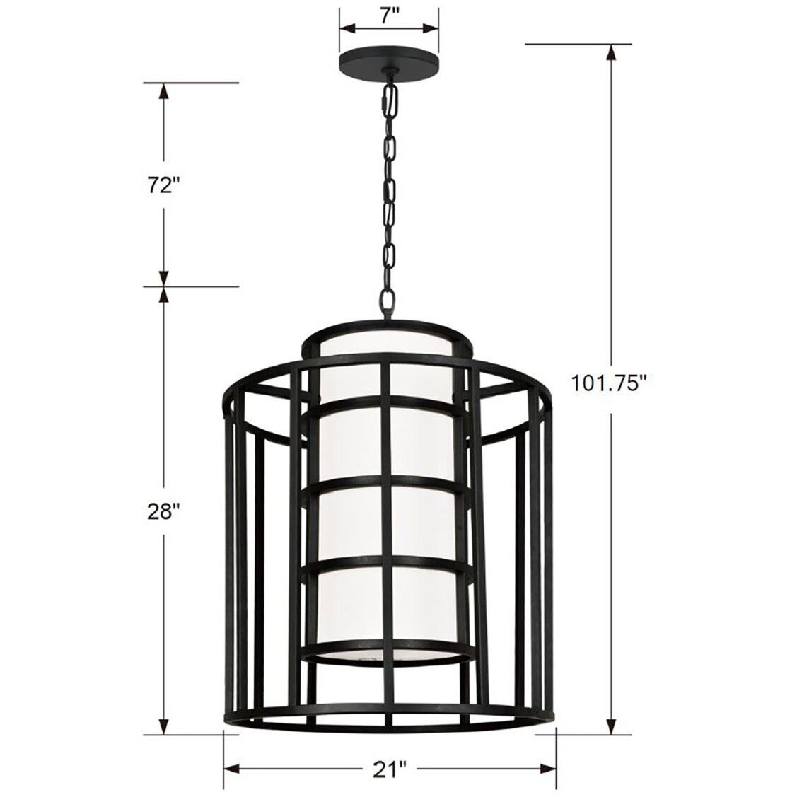 Hulton 6 Light 21 inch Matte Black Chandelier Ceiling Light