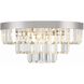 Hayes 8 Light 18 inch Polished Nickel Flush Ceiling Light