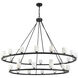 Aragon 30 Light 58.75 inch Matte Black Chandelier Ceiling Light