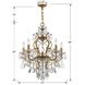 Filmore 6 Light 23 inch Antique Gold Chandelier Ceiling Light in Clear Spectra