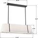 Fulton 4 Light 41.75 inch Black Linear Chandelier Ceiling Light