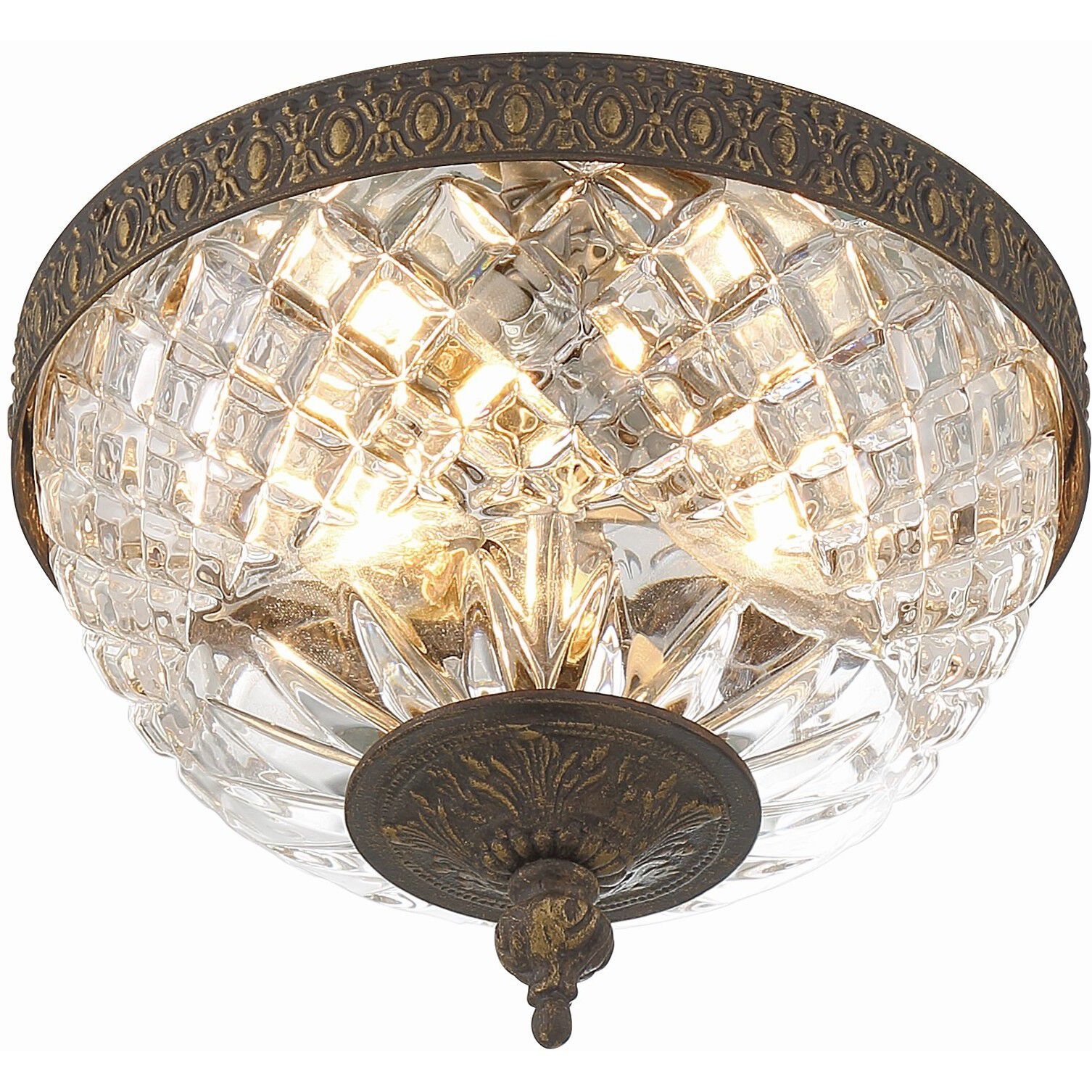 Radley 2 Light 8 inch English Bronze Flush Ceiling Light