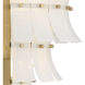 Abigail 3 Light 15 inch Aged Brass Bath Vanity Light Wall Light in White