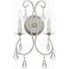Ashton Bath Wall Light in Clear Swarovski Strass, Olde Silver