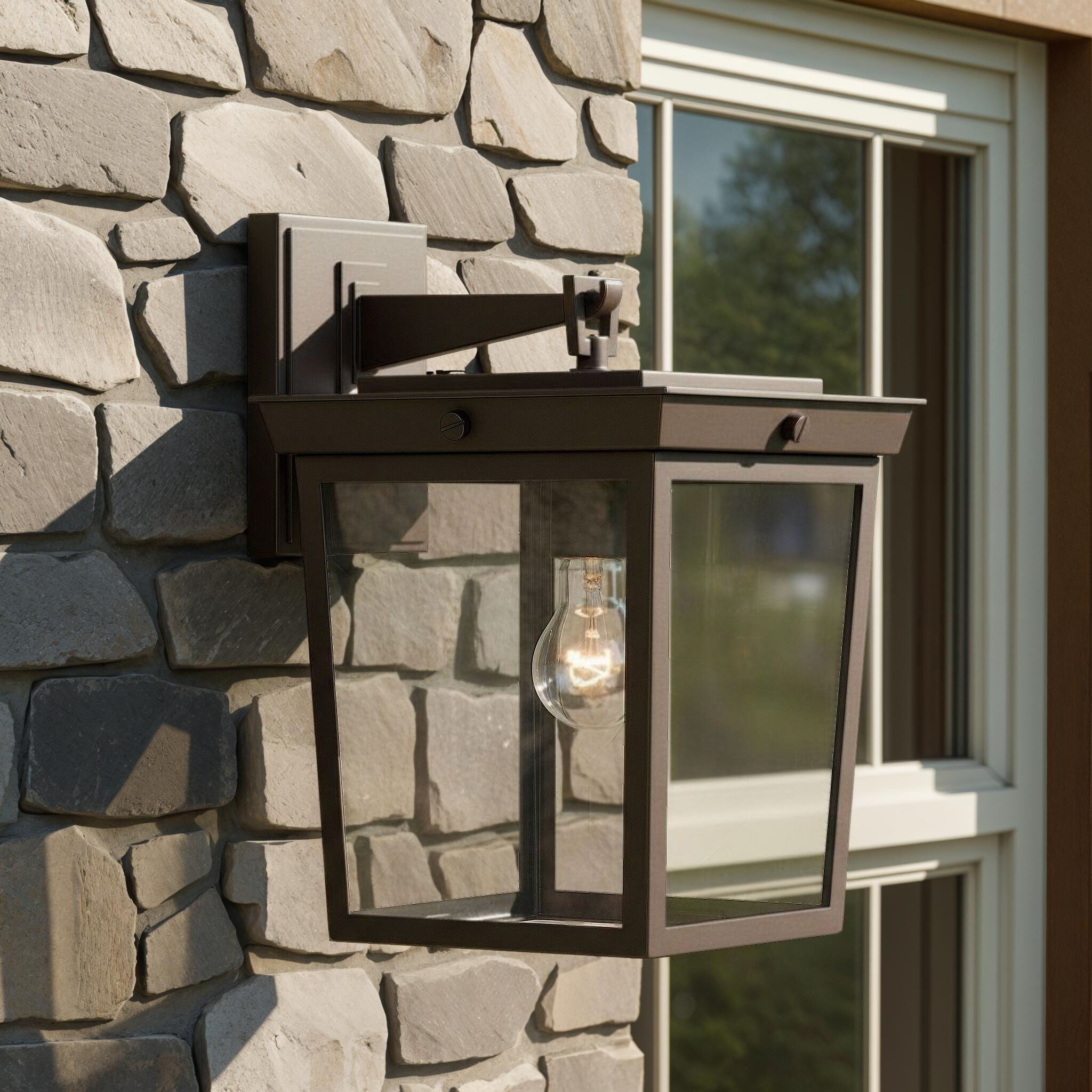 Belmont 1 Light 14 inch Twilight Bronze Outdoor Sconce