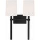 Bromley Bath Wall Light in Black Forged