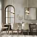Alston 3 Light 20 inch Matte White and Antique Gold Pendant Ceiling Light