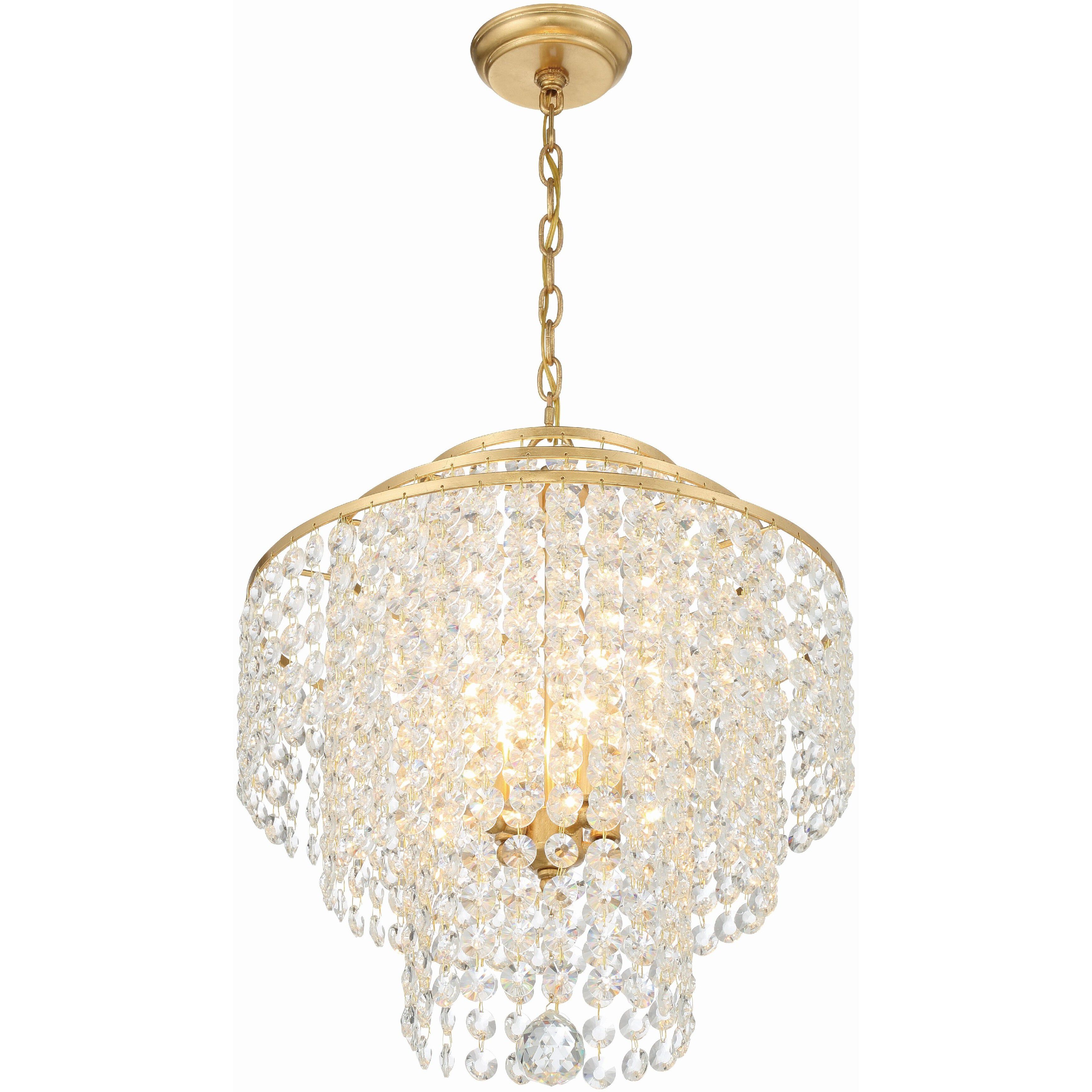 Gabrielle 4 Light 18 inch Antique Gold Chandelier Ceiling Light