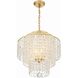 Gabrielle 4 Light 18 inch Antique Gold Chandelier Ceiling Light