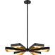 Luna 6 Light 27 inch English Bronze and Antique Gold Chandelier Ceiling Light