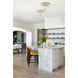 Waltham 4 Light 18 inch Olde Brass Flush Ceiling Light in Clear Hand Cut