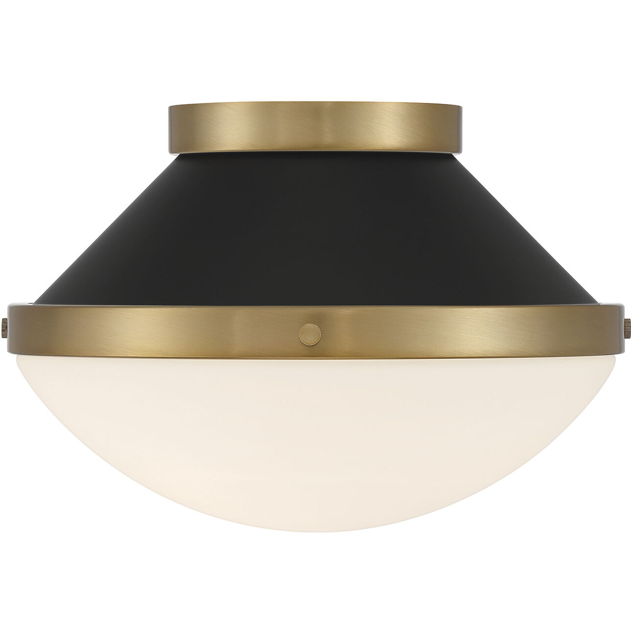 Xander 1 Light 12.25 inch Vibrant Gold Flush Ceiling Light in Vibrant Gold and Matte Black