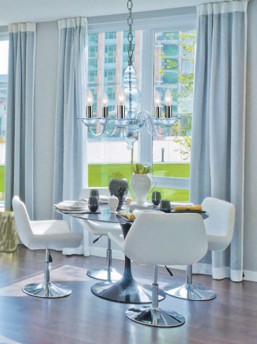 Harper 5 Light 17 inch Polished Chrome Mini Chandelier Ceiling Light