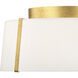 Fulton 3 Light 18 inch Antique Gold Semi Flush Ceiling Light