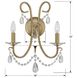 Othello Bath Wall Light in Clear Hand Cut, Vibrant Gold
