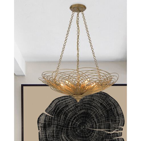 Doral 6 Light 24 inch Renaissance Gold Chandelier Ceiling Light