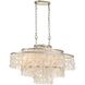 Brielle 6 Light 30 inch Antique Silver Linear Chandelier Ceiling Light