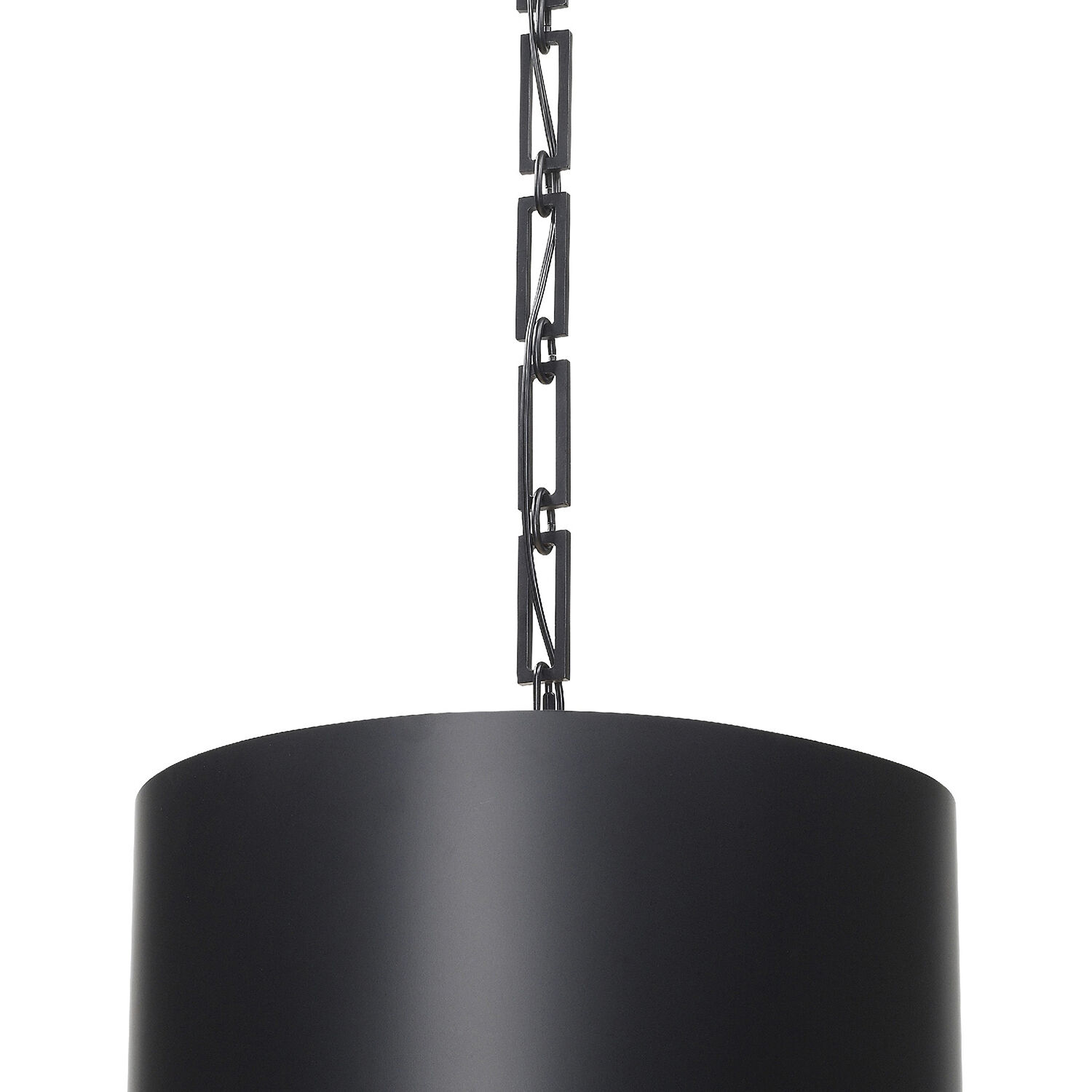 Alston 6 Light 20 inch Matte Black/White Pendant Ceiling Light in Matte Black with White