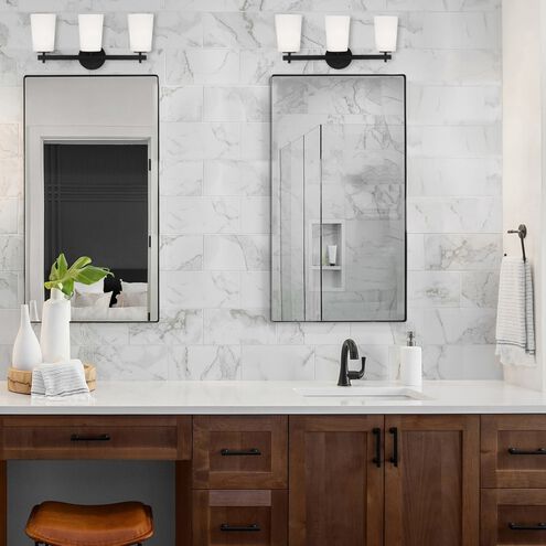 Colton 3 Light 23.25 inch Black Bathroom Vanity Light Wall Light