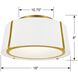 Fulton 3 Light 18 inch Antique Gold Semi Flush Ceiling Light
