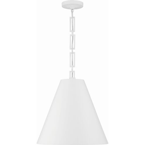 Alston 3 Light 18 inch Matte White/Antique Gold Pendant Ceiling Light in Matte White and Antique Gold
