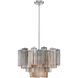 Addis 9 Light 22 inch Polished Chrome Chandelier Ceiling Light in Tronchi Glass Autumn