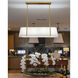 Fulton 4 Light 41.75 inch Antique Gold Linear Chandelier Ceiling Light