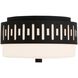 Keaton 2 Light 13.25 inch Black Forged Flush Ceiling Light