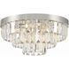 Hayes 8 Light 18 inch Polished Nickel Flush Ceiling Light