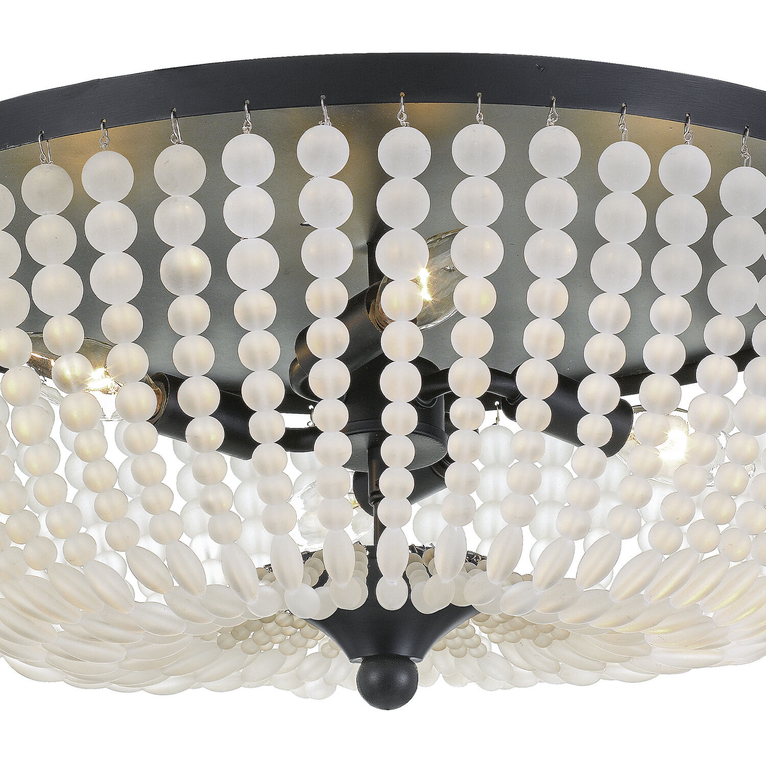 Rylee 4 Light 18.5 inch Matte Black Flush Ceiling Light