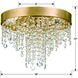 Winham 4 Light 16 inch Antique Gold Flush Ceiling Light in Antique Brass and Black