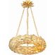 Broche 6 Light 18 inch Antique Gold Chandelier Ceiling Light