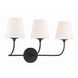 Sylvan Bath Vanity Light Wall Light in Black Forged