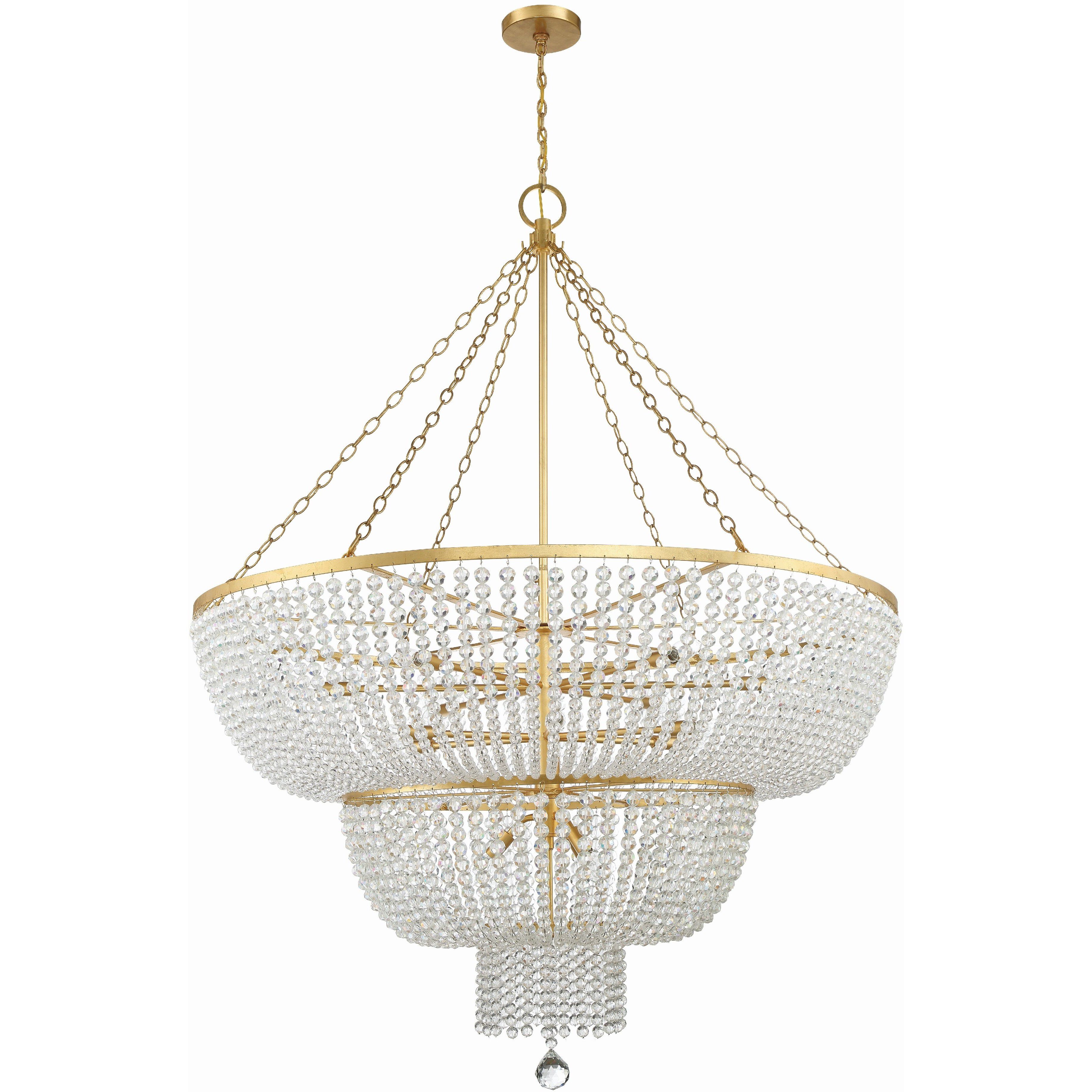 Rylee 15 Light 48.5 inch Antique Gold Chandelier Ceiling Light