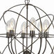 Solaris 6 Light 22.5 inch English Bronze Outdoor Chandelier